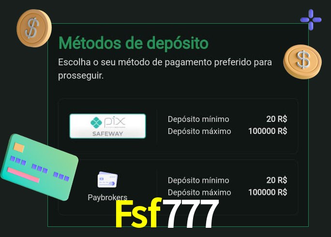O cassino Fsf777 oferece uma grande variedade de métodos de pagamento
